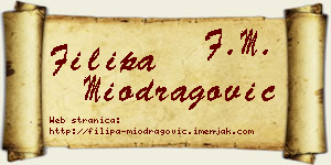 Filipa Miodragović vizit kartica
